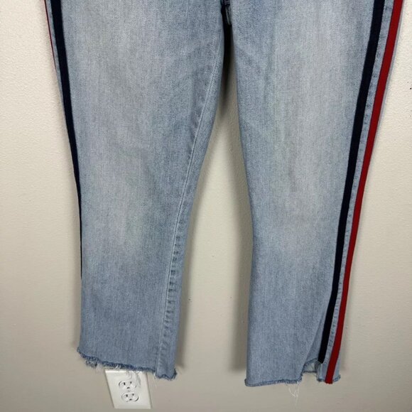 MOTHER Jeans The Insider Crop Step Fray Womens Size 25 Thanks Again Racer - Picture 2 of 9